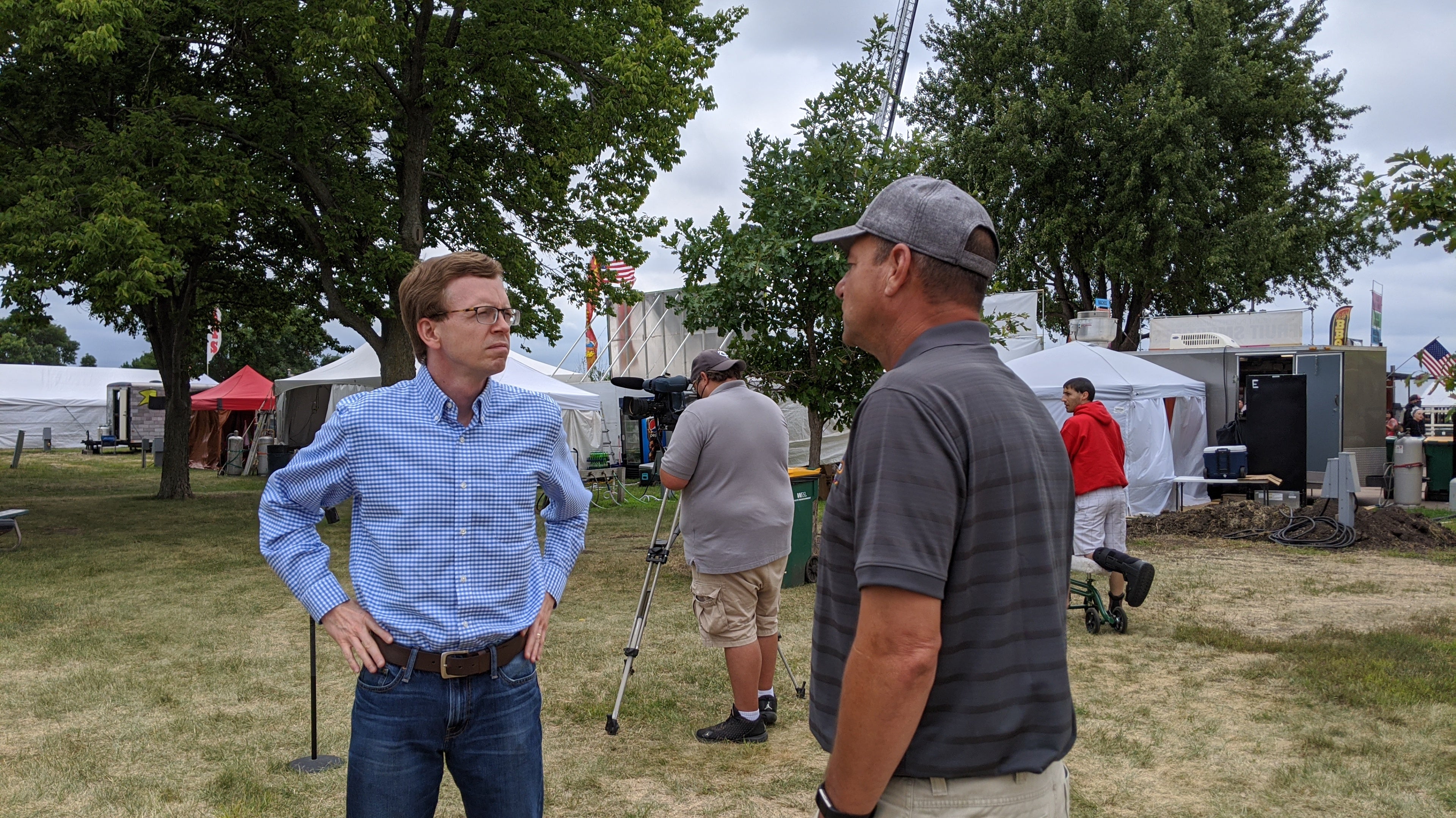 Dusty Johnson and Ken Schlimgen speak at Ag Appreciation Day