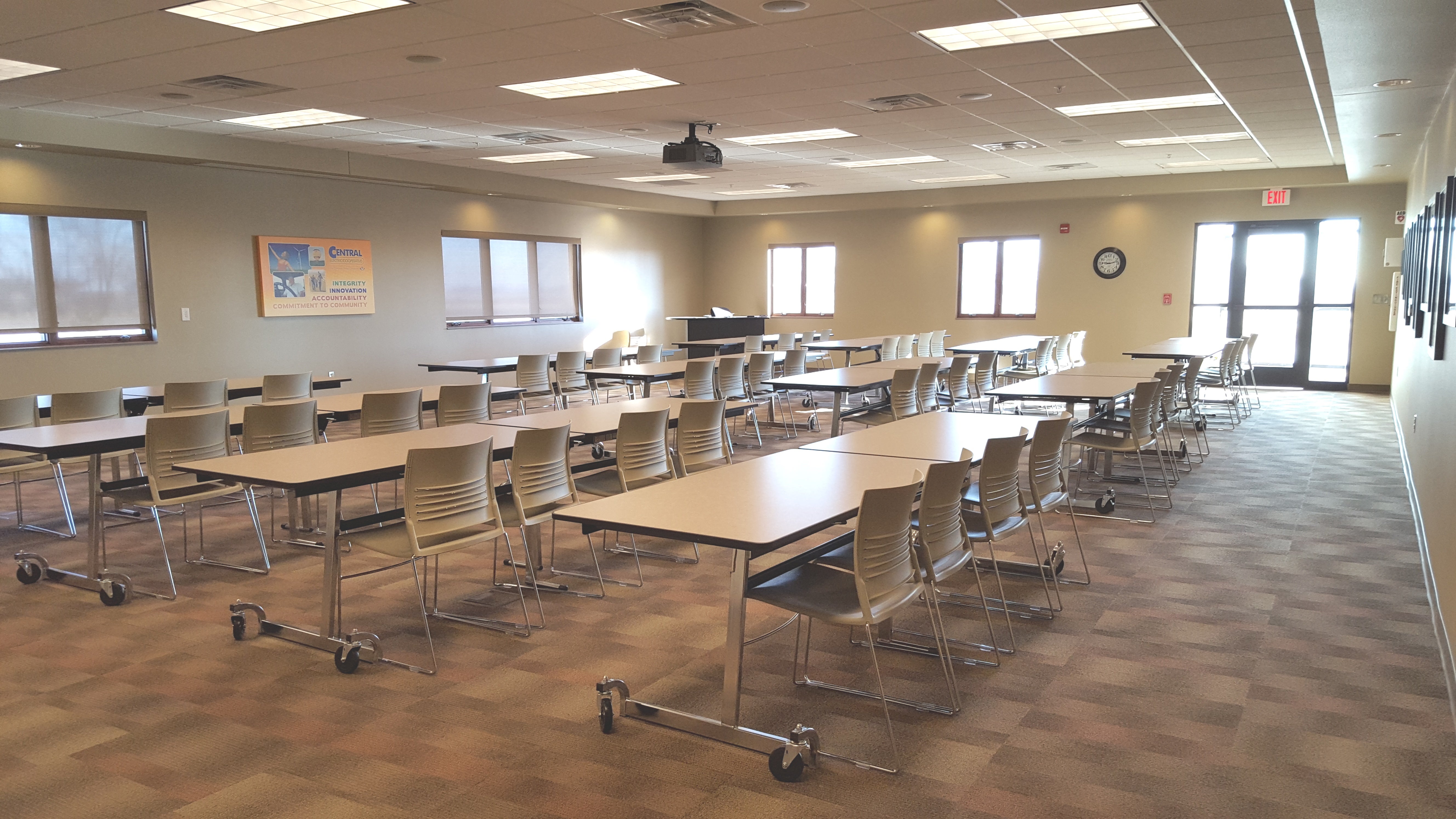 chairs in community room