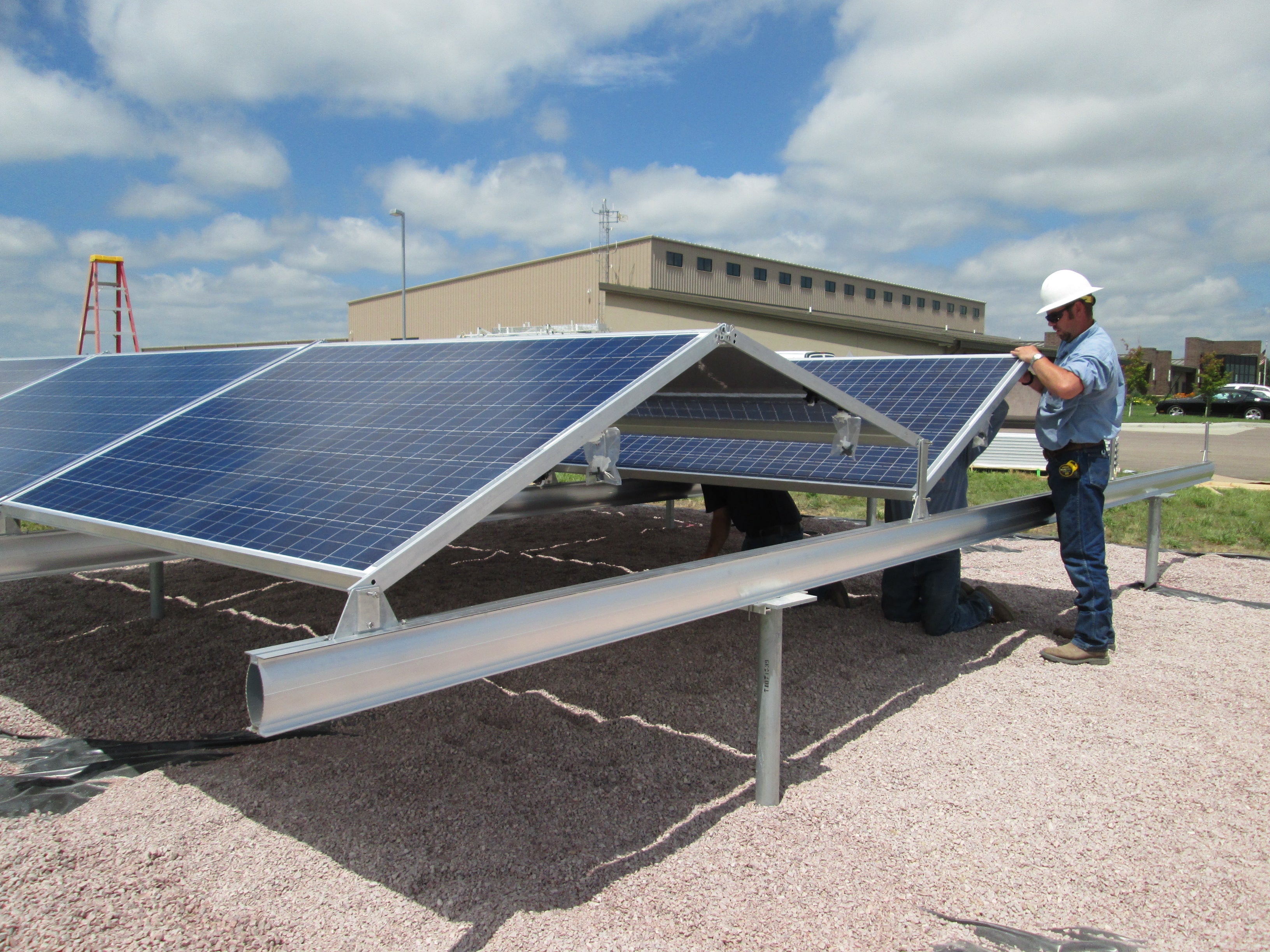 Rodney Weber installed a panel
