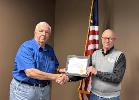 Banks receives Certificate