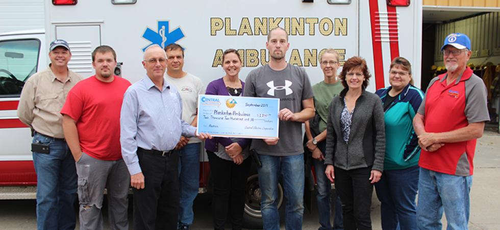 Plankinton Ambulance Receives Operation Round-Up Grant